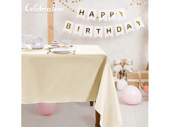 4 Pack Satin Tablecloth 58x102 Inches