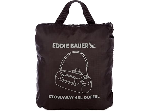 Eddie Bauer Stowaway Packable Duffel Bag, Dark Smoke