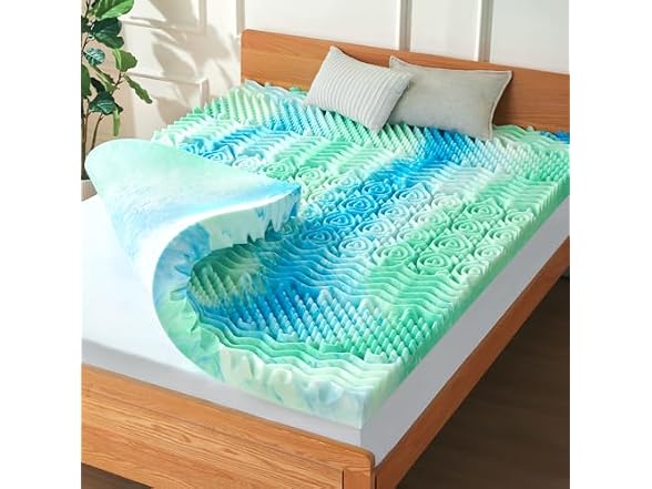 SOOSLEEPY 2 Inch 7-Zone Memory Foam Mattress Topper