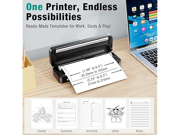 PEDOOLO Portable Printer Wireless