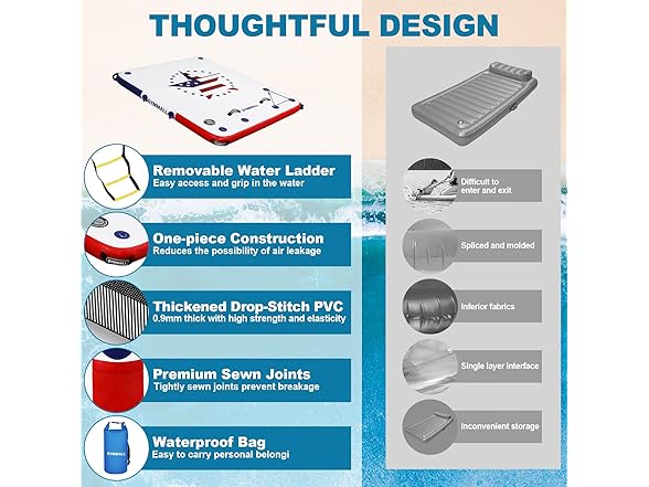 Inflatable Floating Dock Platform