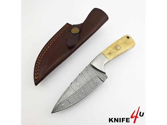 Drevni Steel GAR-120 Hunting Knife with Bone Handle