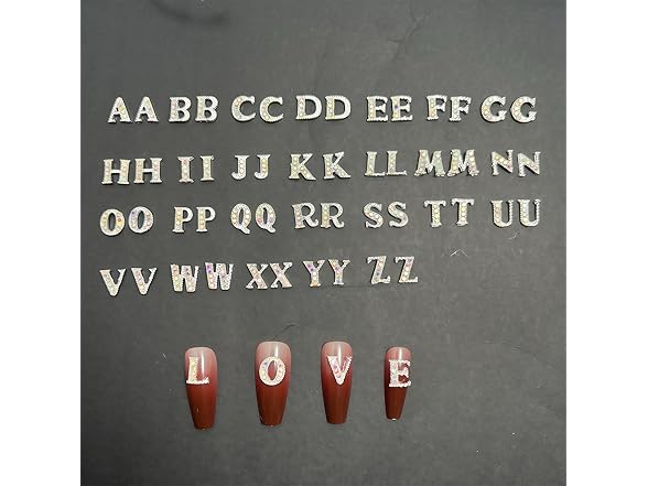 Pizadix 52 Pcs 3D Silver AB Nail Charms