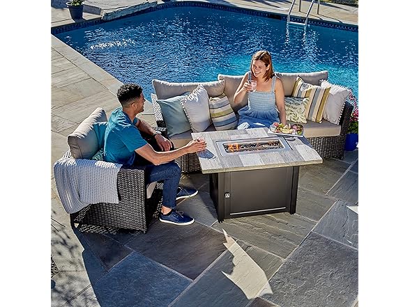 Ashton Gray 40x28” Rectangular Gas Fire