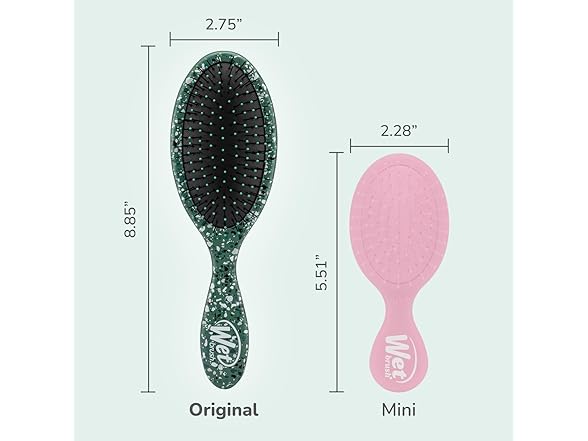 Wet Brush Original Detangler Hair Brush - Supercharged Emerald 