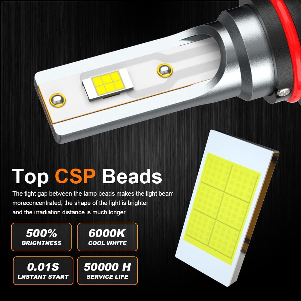 4 Pack LED Headlight Bulbs 9005 H11 - Gallery 7