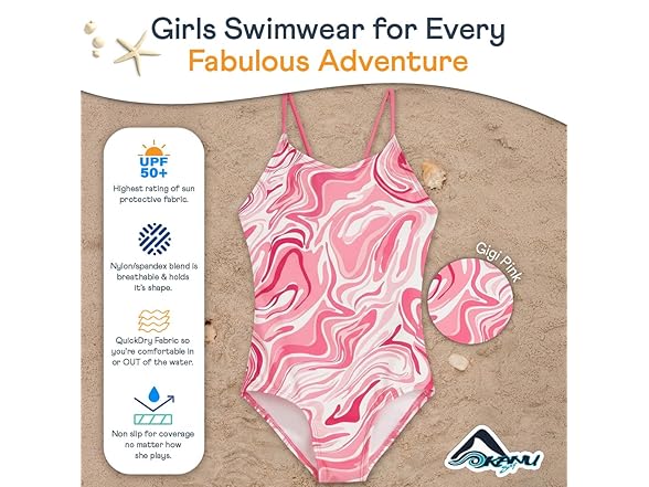 Kanu Surf Girls Hurricane Beach Sport UPF Swimsuit