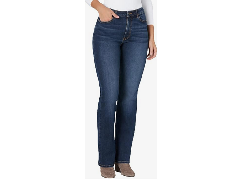 Wrangler womens High Rise True Straight Fit Jeans, Stockton, 4 30 US