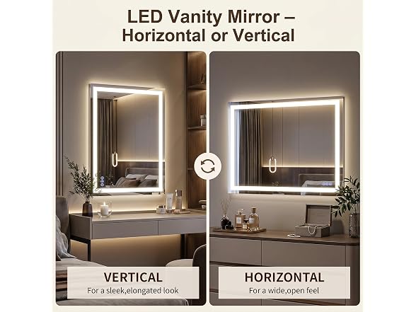 GLSLAND LED Bathroom Mirror