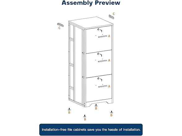 AODK File Cabinet Filing Cabinet for Home Office