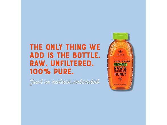 Nate's Organic 100% Pure, Raw & Unfiltered Honey