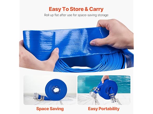 VEVOR Backwash Hose 1.5 in x 50 ft