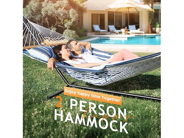 Everyfun 2 Person Outdoor Hammock with Stand