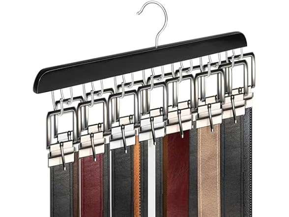 Harhana Belt Hanger for Closet 14 Hooks