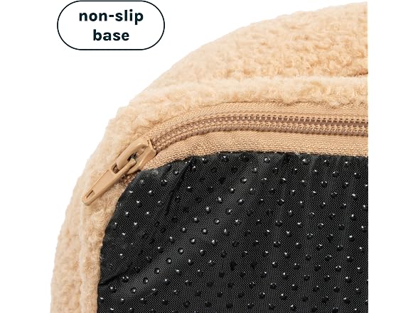 SportPet Medium Sherpa Bolster Couch Pet Bed, Tan