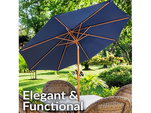 Sunnydaze Decor JLP-1681 8.5ft Patio Umbrella Navy Blue