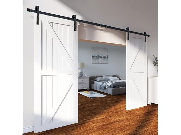 8FT Sliding Barn Door Hardware Kit, 330LBS Heavy