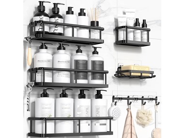 $11.99, Was $25.99, 53% Off! (Set of 6) YASONIC Shower Caddy Organizer dealfomo