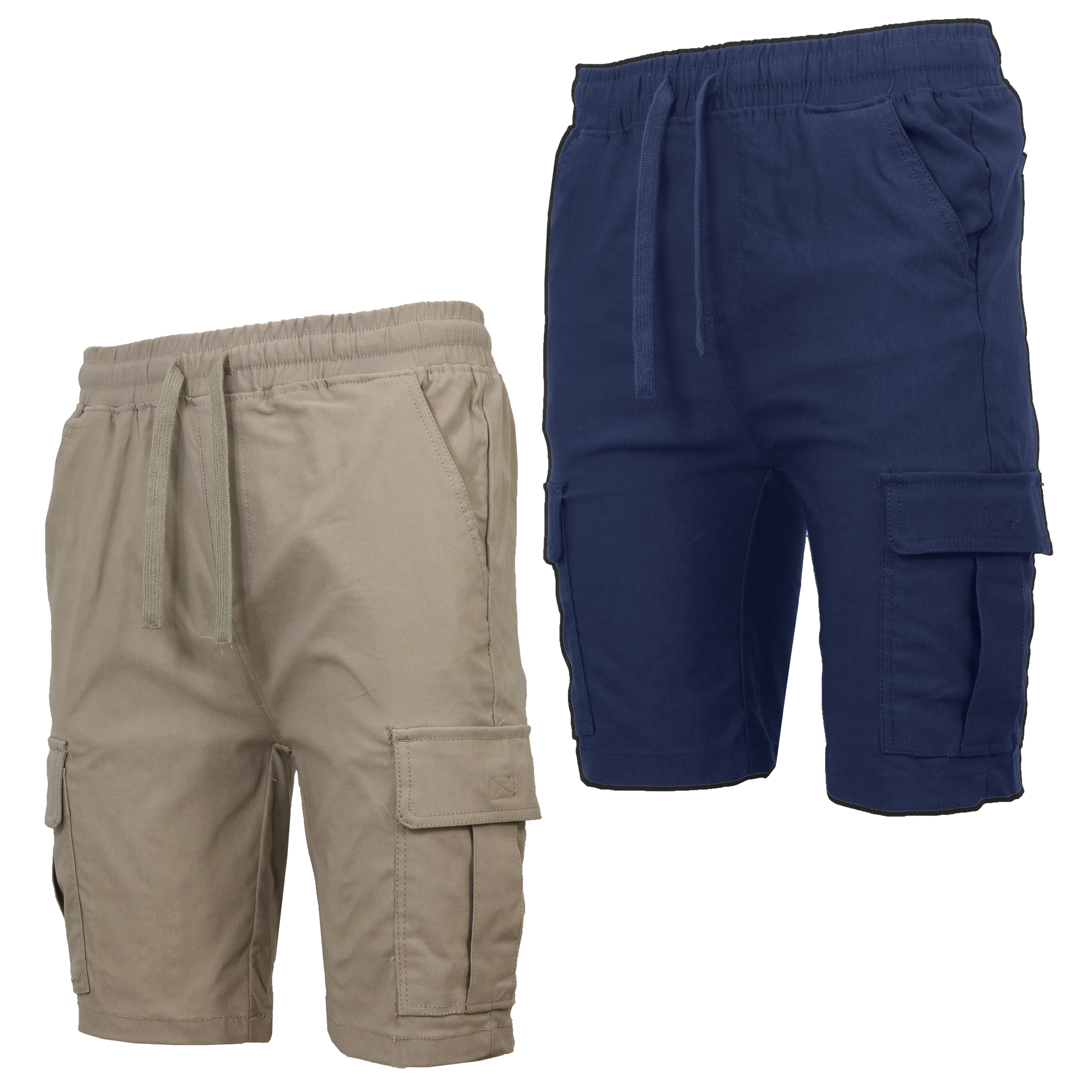 2Pk Mens Super Stretch Cargo Shorts - Gallery 20