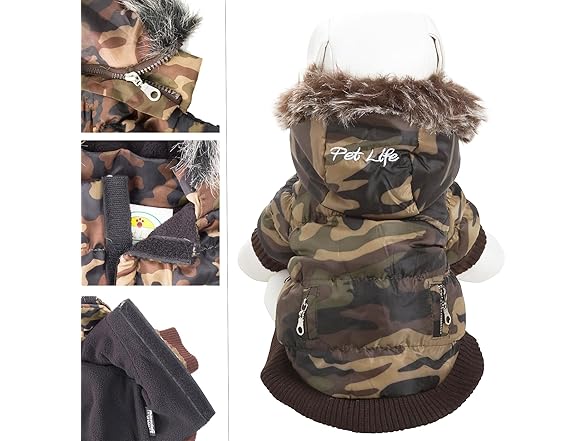 Pet Life ®  Metallic Winter Dog Coat