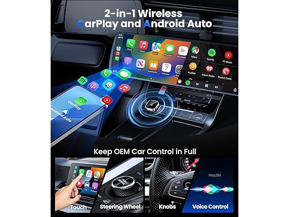 Teeran Wireless CarPlay & Android Auto Adapter