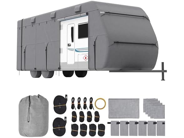 Travel Trailer Cover, 20-22 ft RV Cover, 4-Layer