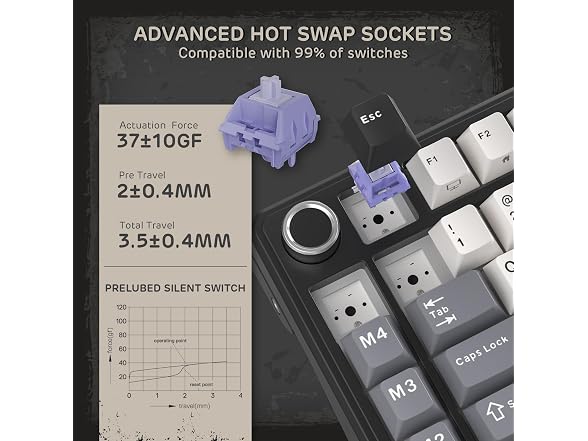 RK ROYAL KLUDGE L75 Wireless Gasket RGB Gaming Keyboard