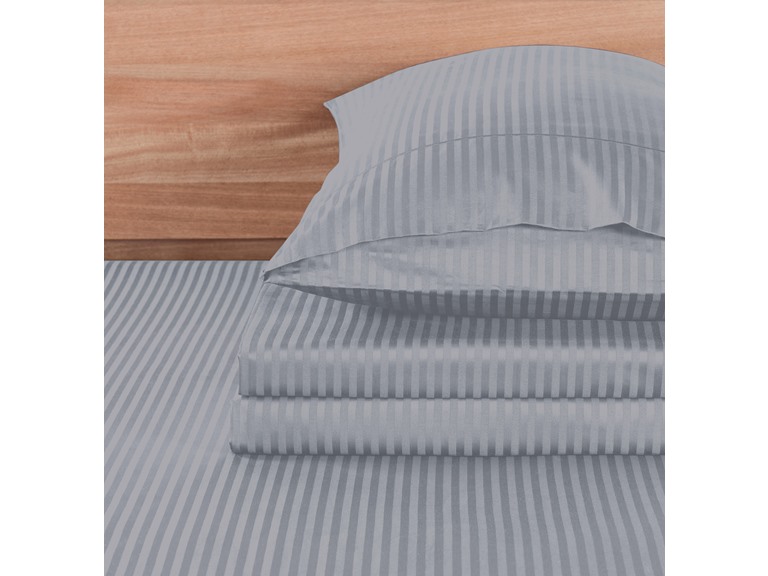 Kathy Ireland 500 Thread Count Long Staple Cotton Stripe Sheet Set w/ OptiFit