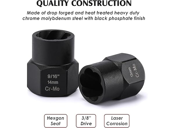 MIXPOWER MIXPOWER 13-Piece 3/8-inch Impact Bolt