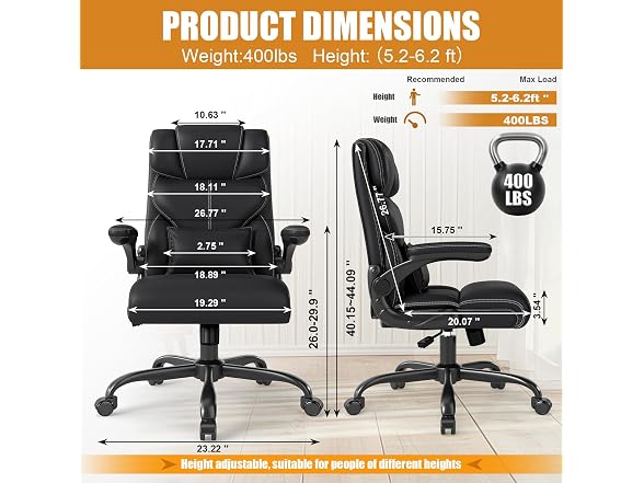 Box DesignLab Flip-Arm Executive Chair