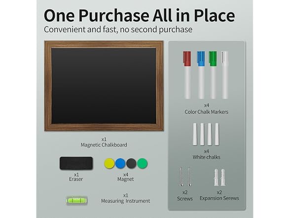 SHANTRA 36"x24" Magnetic Chalkboard -