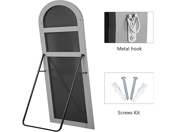 Trvone Arched Full Length Mirror, 59"x20"