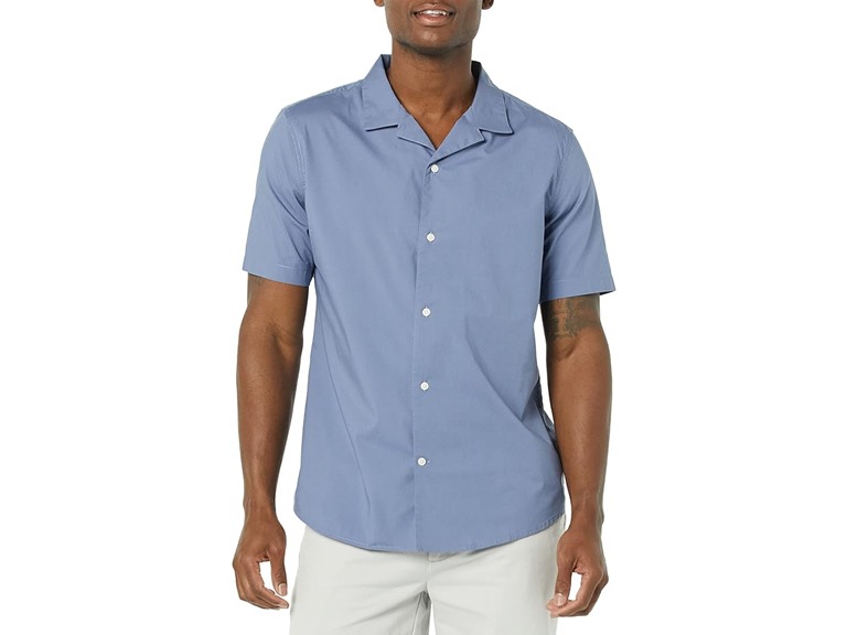 Amazon Essentials Mens Vacation Cotton Button Down Resort Shirt
