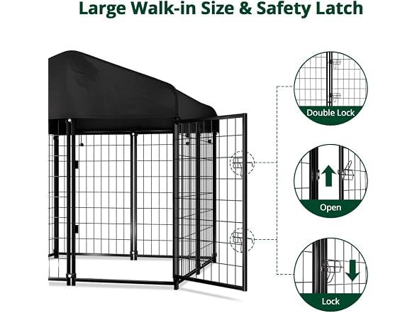 PawGiant Dog Kennel Outdoor with Roof