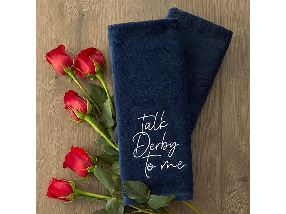SKL Home Talk Derby 100% Cotton Embroidered 2pc Hand Towel Set