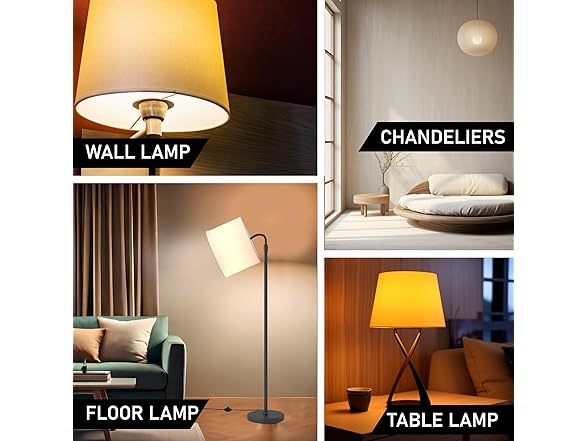 LED Floor Lamp with Remote Control – 4 Bulbs, 3 Light Modes
