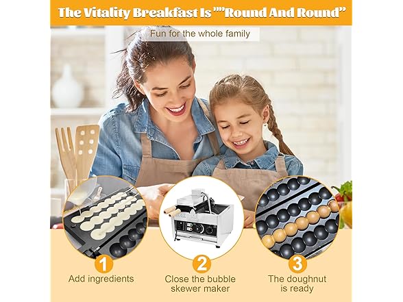 Treliamd Commercial Bubble Waffle Maker