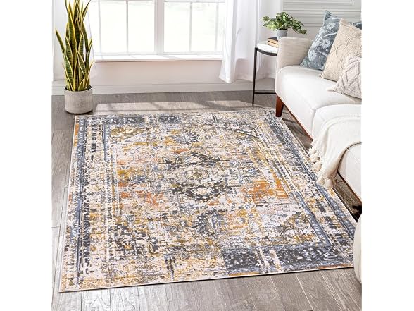 L'Baiet Marie Blue Distressed 2x6 Runner Rug
