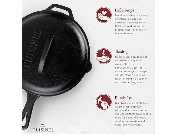 Cuisinel Cast Iron Set w/Lids 3pc