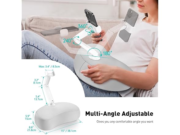 DeskLogics Pillow Phone Holder Flex Arm