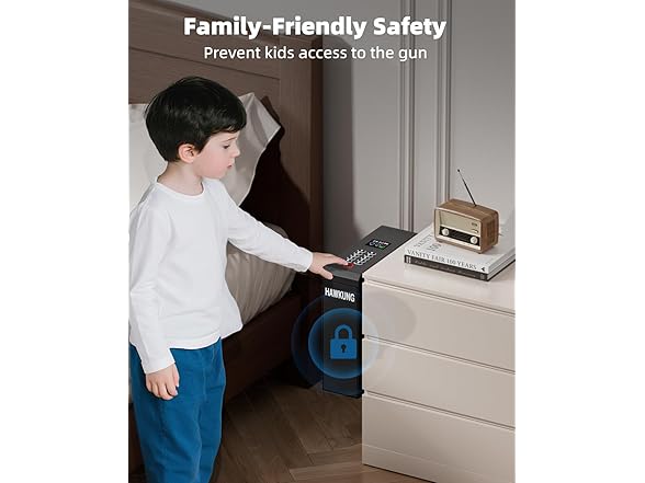 HAWKUNG Slider Bedside Pistol Safe