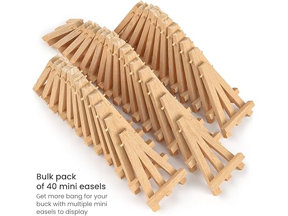 ARTEZA 5" Mini Display Wood Easel, Pack of 40