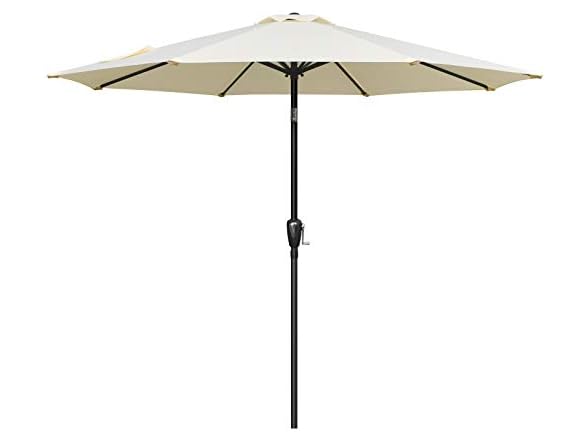 Simple Deluxe 9ft Outdoor Market Table Patio Umbrella with Button Tilt