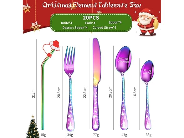 Colorful Stainless Steel Cutlery Set
