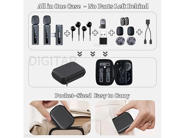 Wireless Lavalier Mic for iPhone & PC