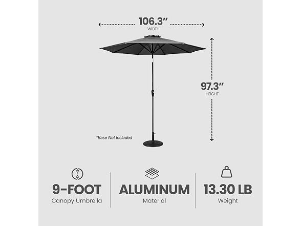 Four Seasons Courtyard 9 Foot Belmont Market Umbrella