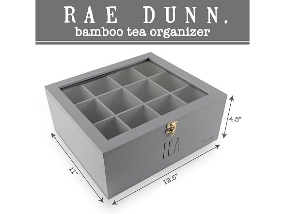 Rae Dunn Tea Bag Organizer\Grey