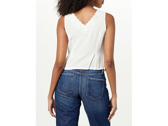 The Drop Paloma Lace Trimmed Sleeveless