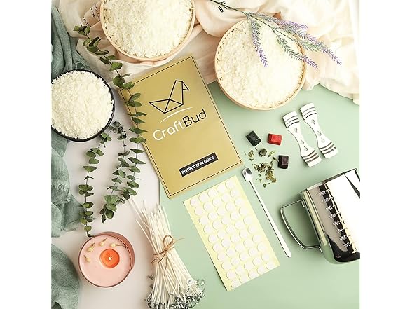 CraftBud 108 Piece DIY Soy Candle Making Kit