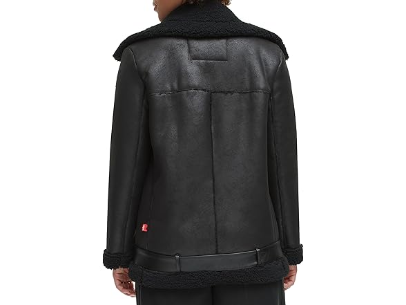 Levis Womens Faux Shearling Moto